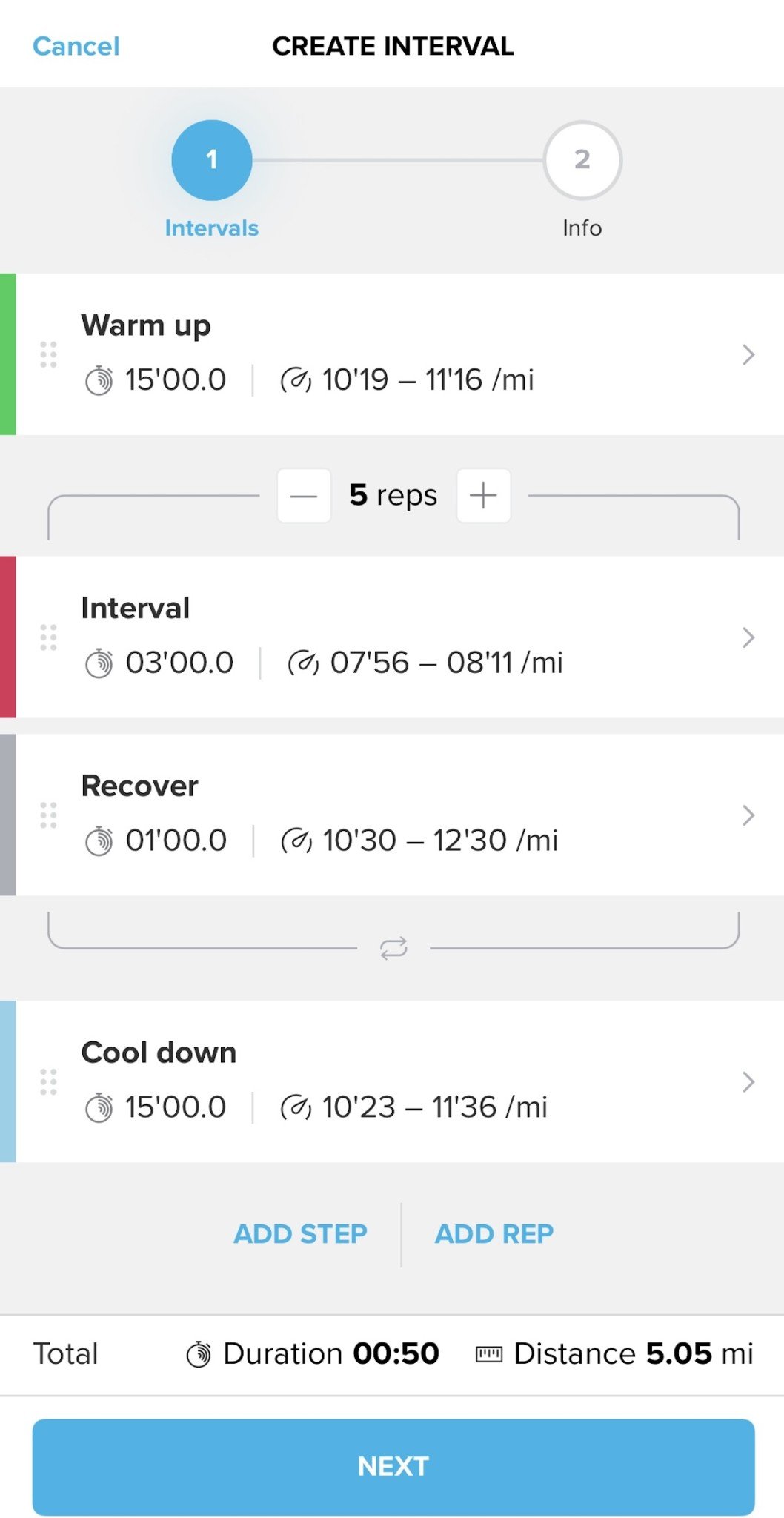 Suunto Race 2 Workout