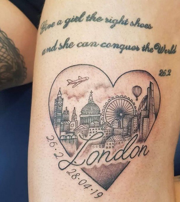london marathon tattoo