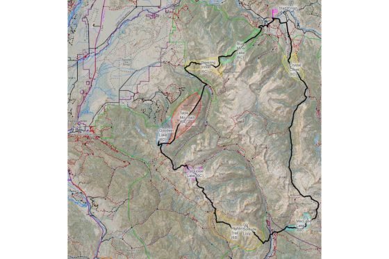Map of Solitude Zones in Gros Ventre Wilderness