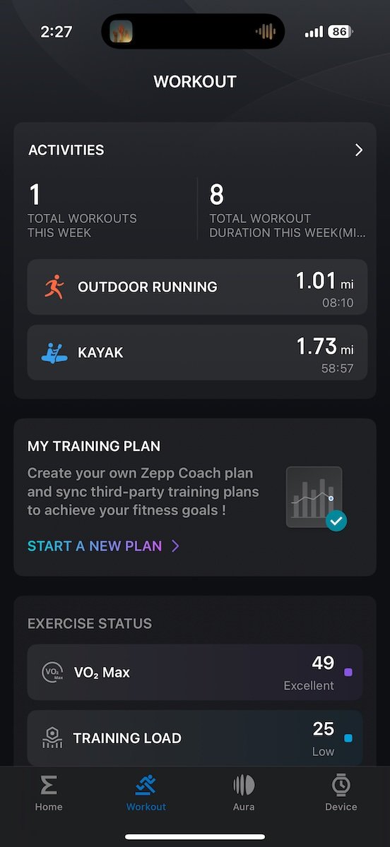 Amazfit T-Rex 3 Pro Workout