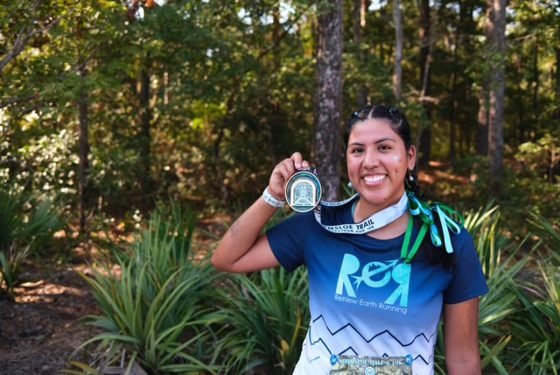 Karla Estudillo Fuentes at Freedom to Run Back Outside - Running Industry Diversity Coalition event