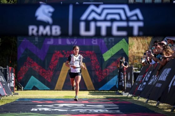 Sunmaya Budha - 2025 Ultra-Trail Cape Town 100k - women's winner - finish chute