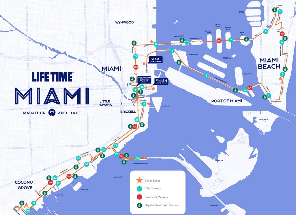 miami marathon course map