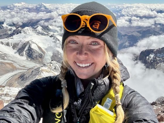 Erin Ton - 2026 Aconcagua FKT - summit selfie