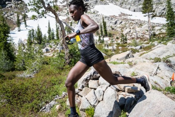 Joyce Njeru - 2025 Broken Arrow Skyrace 23k - women's winner - on course