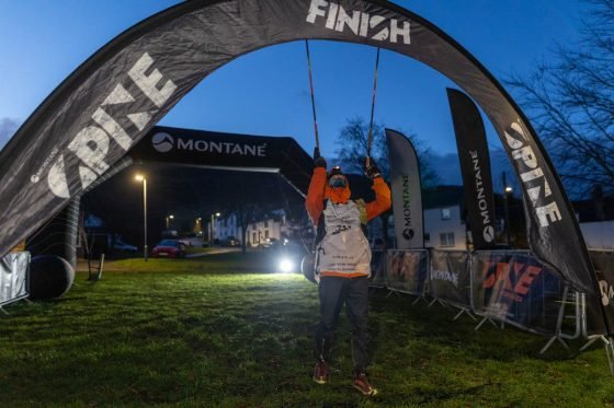 Sebastien Raichon - 2026 Winter Spine Race - men's winner at finish
