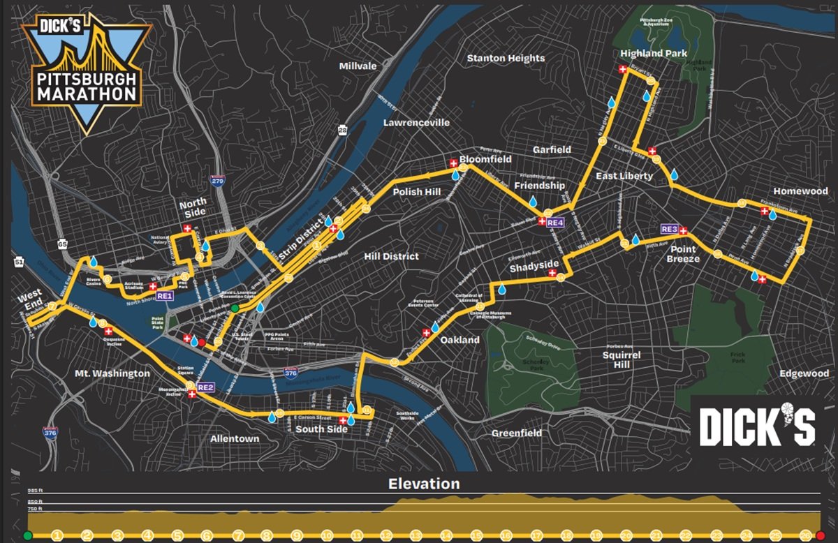 2025 pittsburgh marathon course