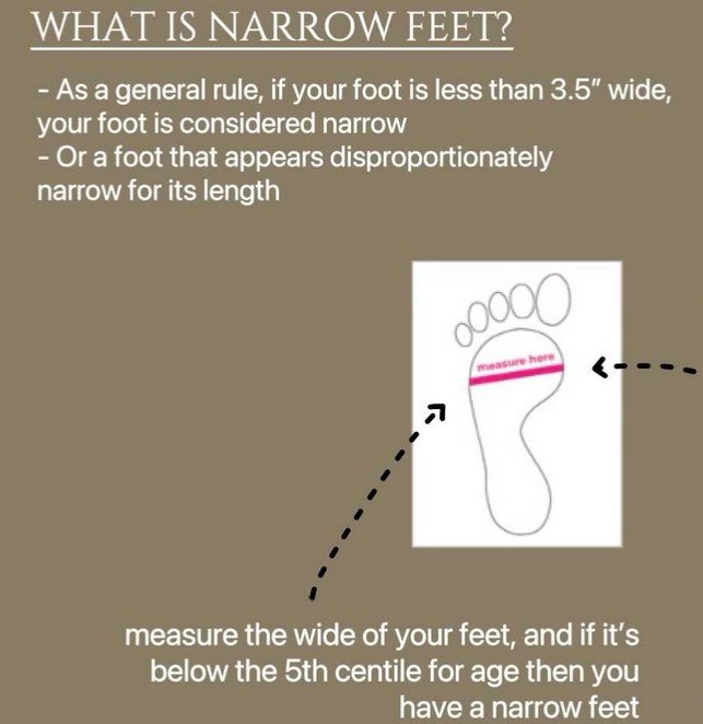 measuring narrow feet