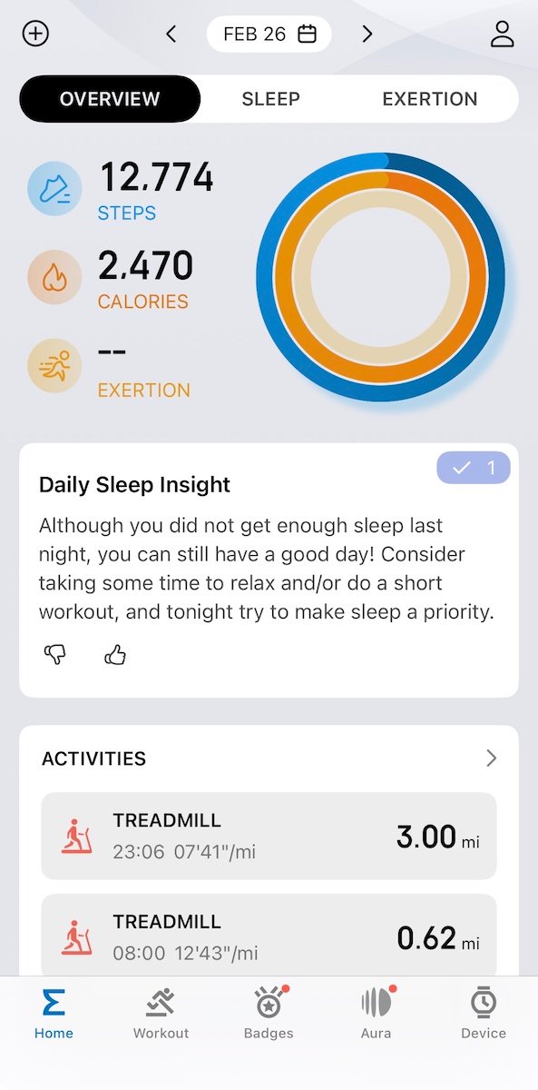 Amazfit Active 3 Premium App Tracking