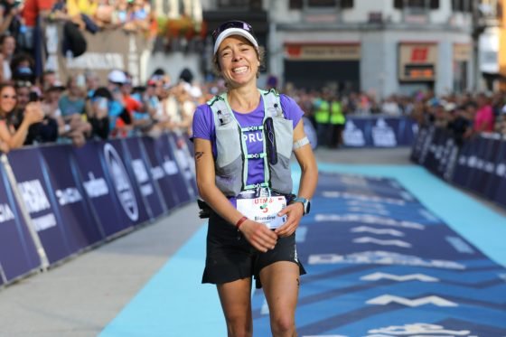 Blandine-LHirondel 2023 UTMB third woman at finish