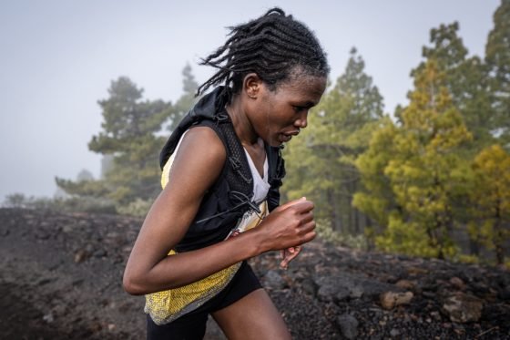 Ruth Gitonga - 2026 Transvulcania Half Marathon - running in the high country